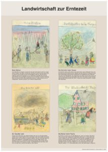 Plakat 03 - Landwirtschaft zur Erntezeit - Seebronner Skizzenbuch 03 landwirtschaft zur erntezeit druck 1