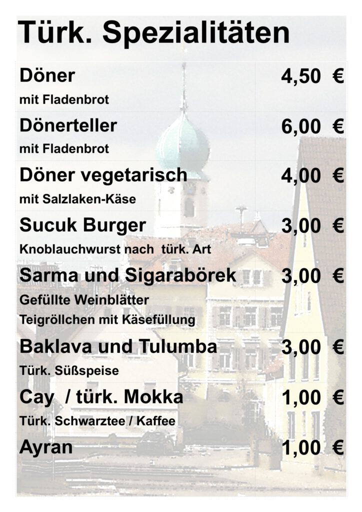 dorffest spezialitäten türk